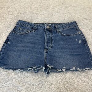 FOREVER 21 BUTTON FLY SIZE 30 waist Denim Blue Women's Shorts